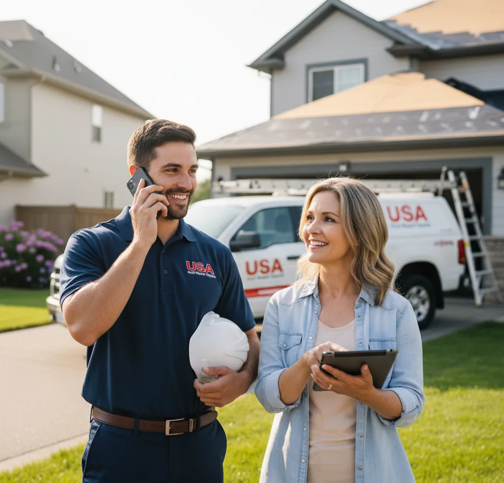 USA Roof Repair Experts customer support in Haughton